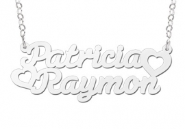 Names4ever Patricia-Raymon Stijl Zilveren Naamketting