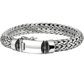 Zilveren Schakelarmband OXi Vossestaart 10 mm | Lengte 19 cm