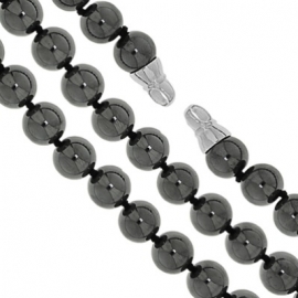 Parel-collier van MY iMenso - Hematite 27-0517