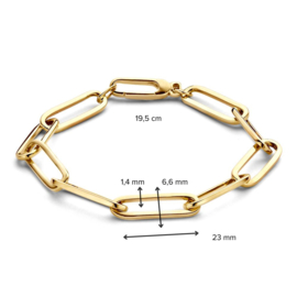Excellent Jewelry Gouden Paperclip Armband voor Dames