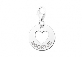 Names4ever Ronde Charm-Naambedel met Hart ZNB01