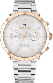 Tommy Hilfiger Dames Horloge met Roségoudkleurige Bezel