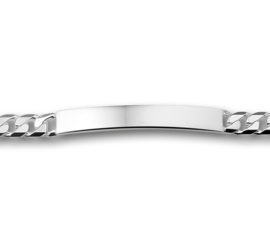 Gourmet Plaat 6 mm Graveer Armband van Zilver | Lengte 20 cm