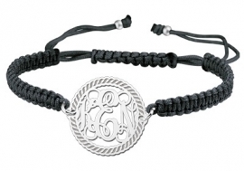 Zilveren Motion Monogram Armband ZNA08 > Names4ever