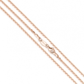 Medaillon collier / Roségoudkleurige Jasseron ketting 27-0023