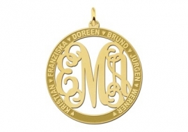 Names4ever Monogram Hanger met Namen van Goud GMH017