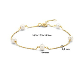 Gouden Armband Parels 0,8 mm 16,5 - 17,5 - 18,5 cm