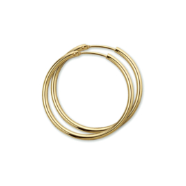 14K Oorringen Ronde Buis 1,8 mm Diameter 30 mm