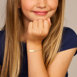 14K Geelgouden Graveerarmband voor Kinderen 9cm