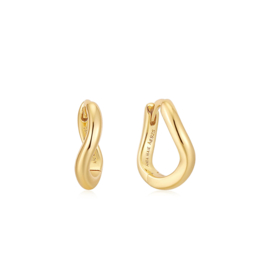 Ania Haie Pop Charms Gold Twist Huggie Hoop Oorbellen AH E048-03G