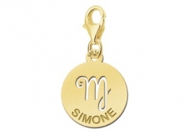 Names4ever Zodiac-Bedel Maagd in massief goud GBS006