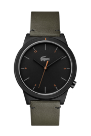 Lacoste Zwart Motion Heren Horloge met Bruine Horlogeband