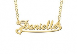 Names4ever Daniëlle Stijl Kinder Naamketting van Goud GNK35