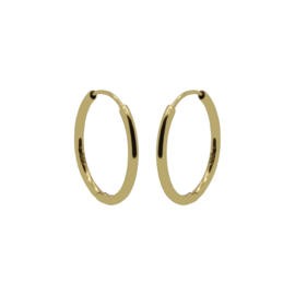 Plain Big Hinged Hoops 18 mm Goldplated | Karma Jewelry