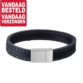 Lederen Armband met Edelstalen Sluiting