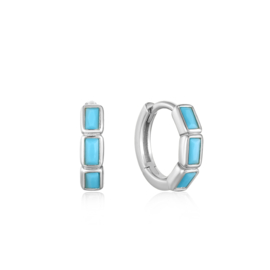 Ania Haie Into The Blue Zilverkleurige Huggie Hoops Oorringen