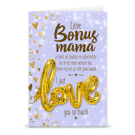 Kaart met Love Ballon - Bonus Mama