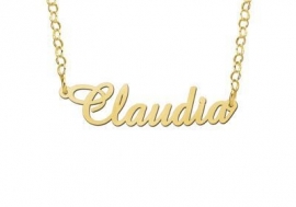 Names4ever Claudia Stijl Gouden Naamketting