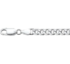 Geslepen Gourmet 5,0 mm Schakelketting van Zilver | Lengte 50 cm