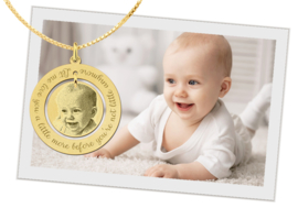 Ronde Fotogravure Hanger met Tekst van Goud van Names4ever