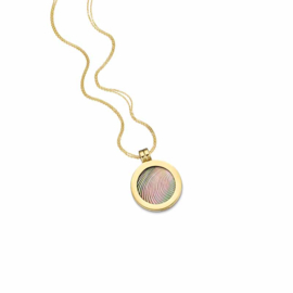 Gouden Medaillon met Black Laser Wave Insignia en Ketting van MY iMenso Gold