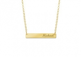 Bar Naamketting Goud Medium Names4ever GNKB002