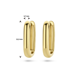 Zilveren Vergulde Klapoorringen 21,5 mm