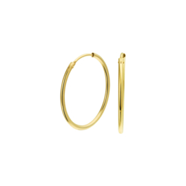 14K Oorringen Ronde Buis 1,5 mm Diameter 25 mm