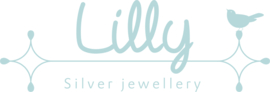 Lilly Zilveren Oorhangers met Hartvormige Hanger en Blauwe Zirkonia