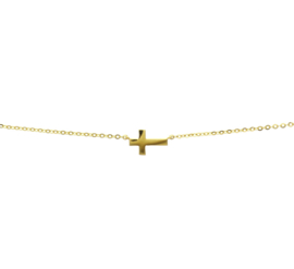 Anker Collier van Goud met Kruis Hanger