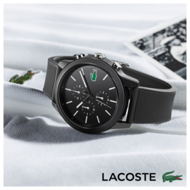 Lacoste Zwart Heren Horloge met Zwarte Horlogeband