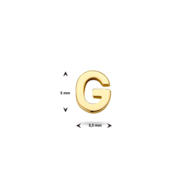 14K Gouden Oorknop Letter G