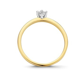 Gouden Ring Diamant 0,20 ct H SI