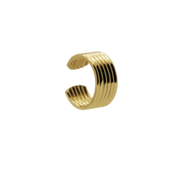 Karma Jewelry | Goudkleurige Earcuff Spiral Row