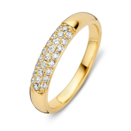 Excellent Jewelry Geelgouden Ring met Kleurloze Briljanten 0,32 crt.