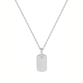 Zilveren Collier Glam Tag Pendant van Ania Haie