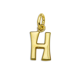 Gouden Letter Bedel Hanger – H