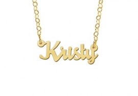 Names4ever Kristy Stijl Gouden Naamketting voor Kids