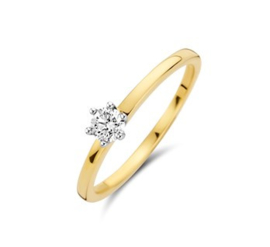 Gouden Ring Diamant 0,20 ct H SI