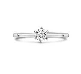 Witgouden Ring Diamant 0,25 ct H SI