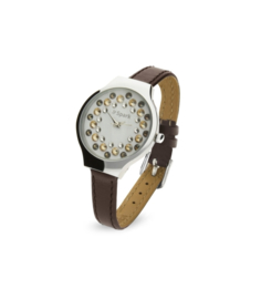 Spark Horloge met Bruin Lederen Horlogeband