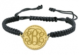 Gouden Solide Monogram Armband GNA09 > Names4ever