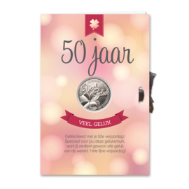 Geluksmunt Cadeaukaart - 50 jaar