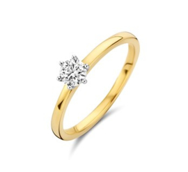 Gouden Ring Diamant 0,25 ct H SI