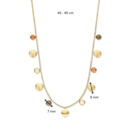 Excellent Jewelry Gouden Collier met Edelstenen