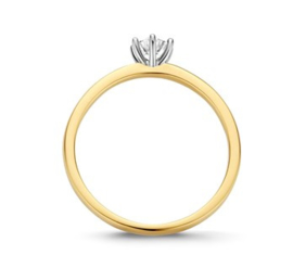 Gouden Ring Diamant 0,25 ct H SI