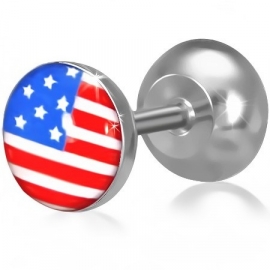 Amerikaanse vlag imitatie piercing oorbel