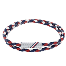 Tommy Hilfiger Multicolor Leren Heren Wikkel Armband TJ2790472