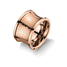 Tommy Hilfiger Roségoudkleurige Dames Ring met ‘T’-patroon