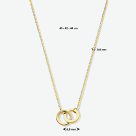 14K Gouden Collier met Rondjes 0,8 mm 40 – 42 – 44 cm